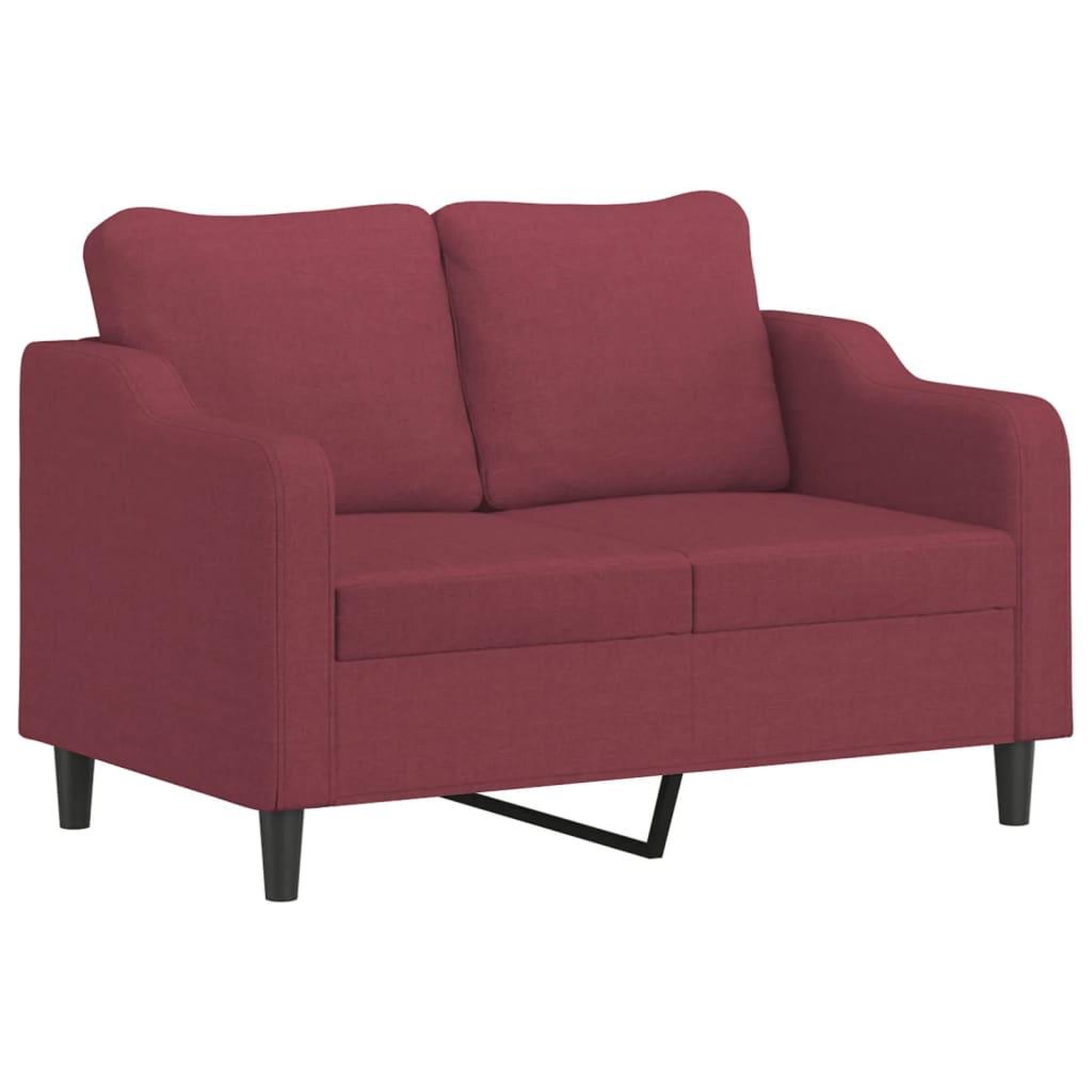 Voir la diapositive 3 : VIDAXL Ensemble de canapes 3 pcs avec coussins Rouge bordeaux Tissu