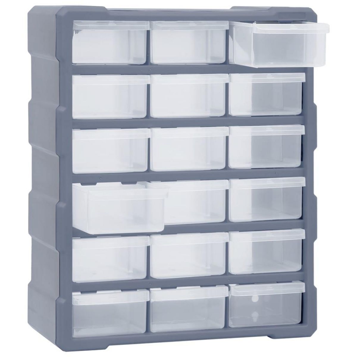 VIDAXL Organisateur multi-tiroirs avec 18 tiroirs centraux 38x16x47 cm