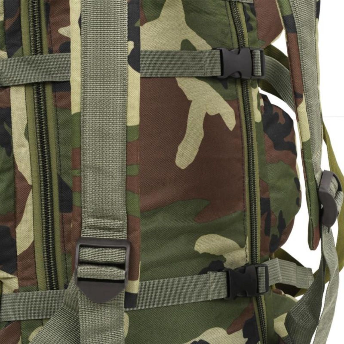 VIDAXL Sac de sport en style militaire 3 en 1 90 L Camouflage