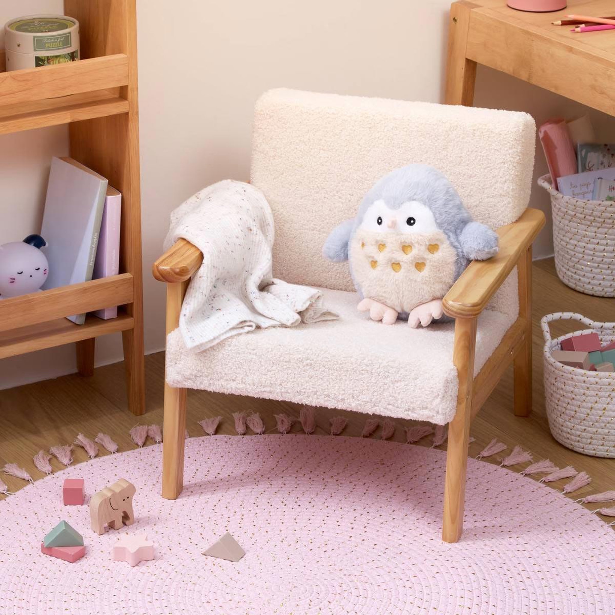 Voir la diapositive 4 : Atmosphera Kids Peluche enfant hibou  frost  20cm multicolore