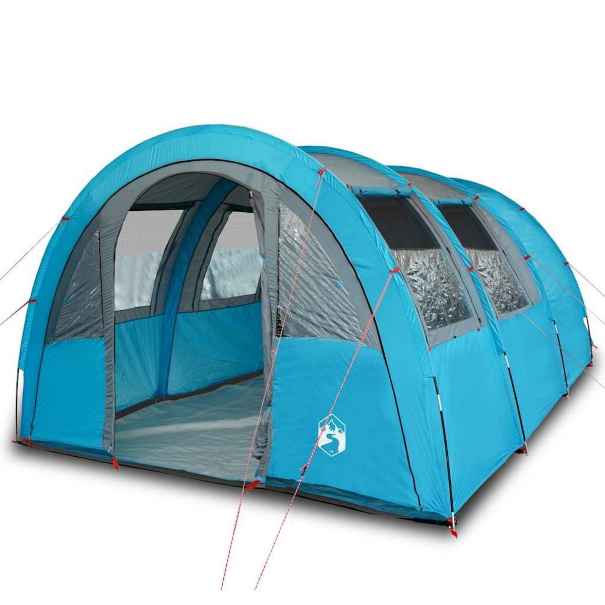 VIDAXL Tente de camping tunnel 4 personnes bleu impermeable