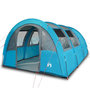 Voir la diapositive 2 : VIDAXL Tente de camping tunnel 4 personnes bleu impermeable