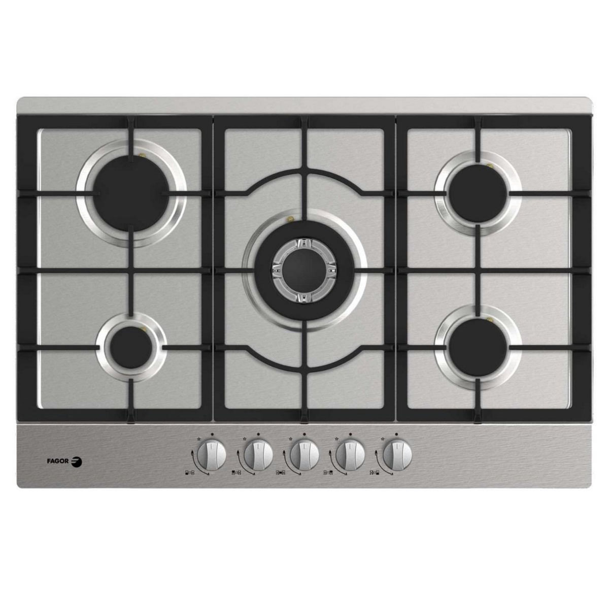 Fagor Table de cuisson gaz 75cm 5 feux inox - FAG6650X