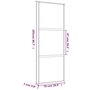 Voir la diapositive 6 : VIDAXL Porte coulissante dore 76x205 cm verre ESG clair et aluminium