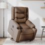 Voir la diapositive 3 : VIDAXL Fauteuil inclinable electrique marron tissu