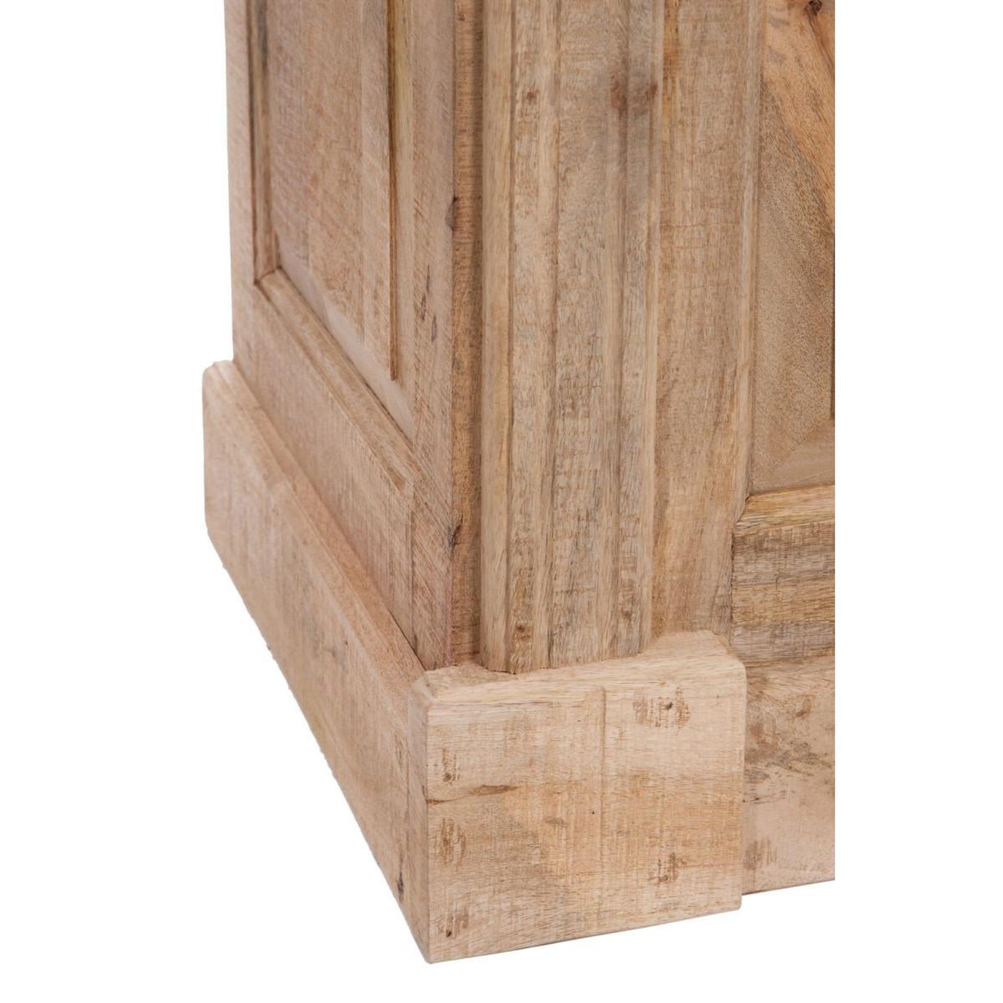 Voir la diapositive 6 : J-LINE Bar en Bois 2 Tiroirs  Theodore  120cm Naturel