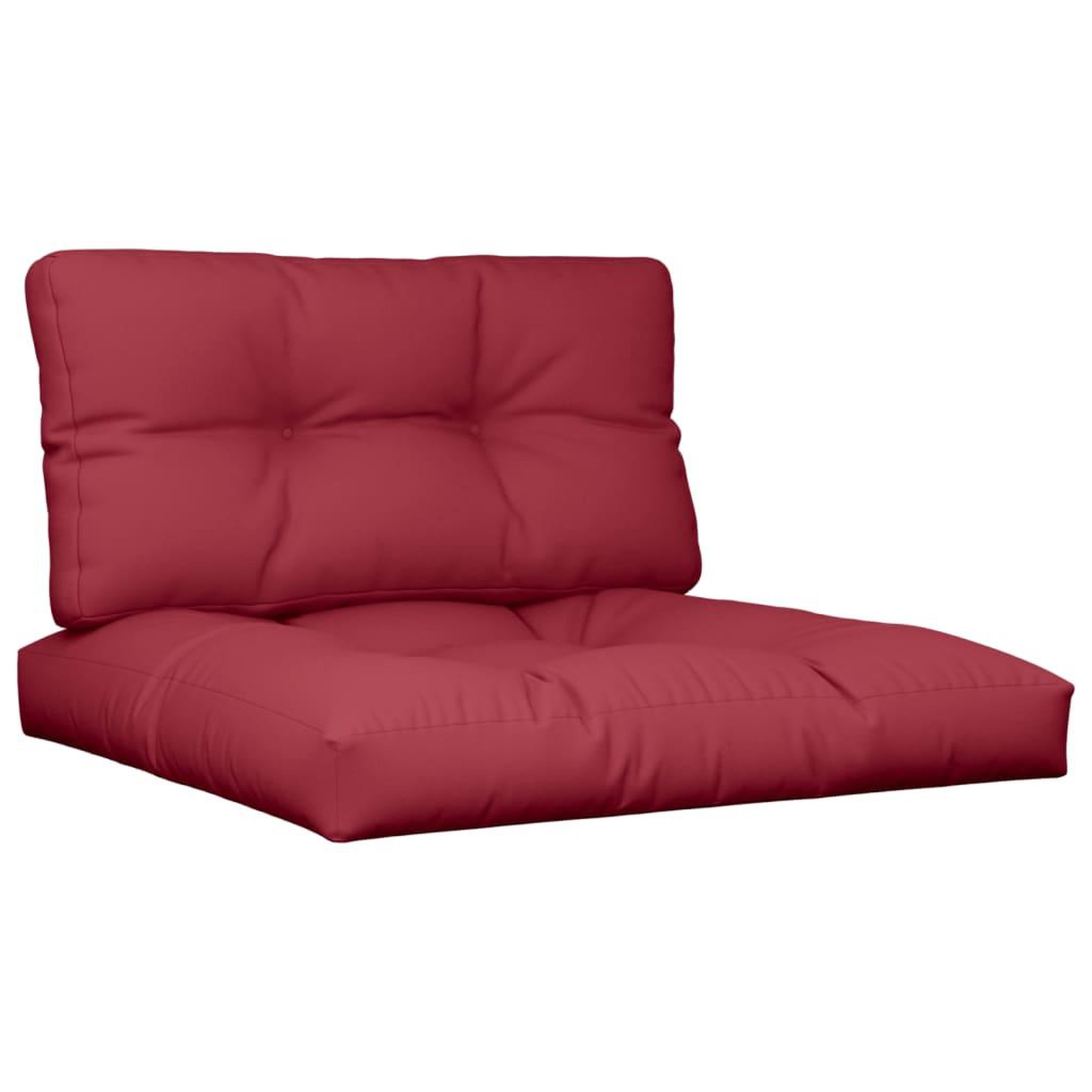 Voir la diapositive 2 : VIDAXL Coussins de palette lot de 2 rouge bordeaux tissu