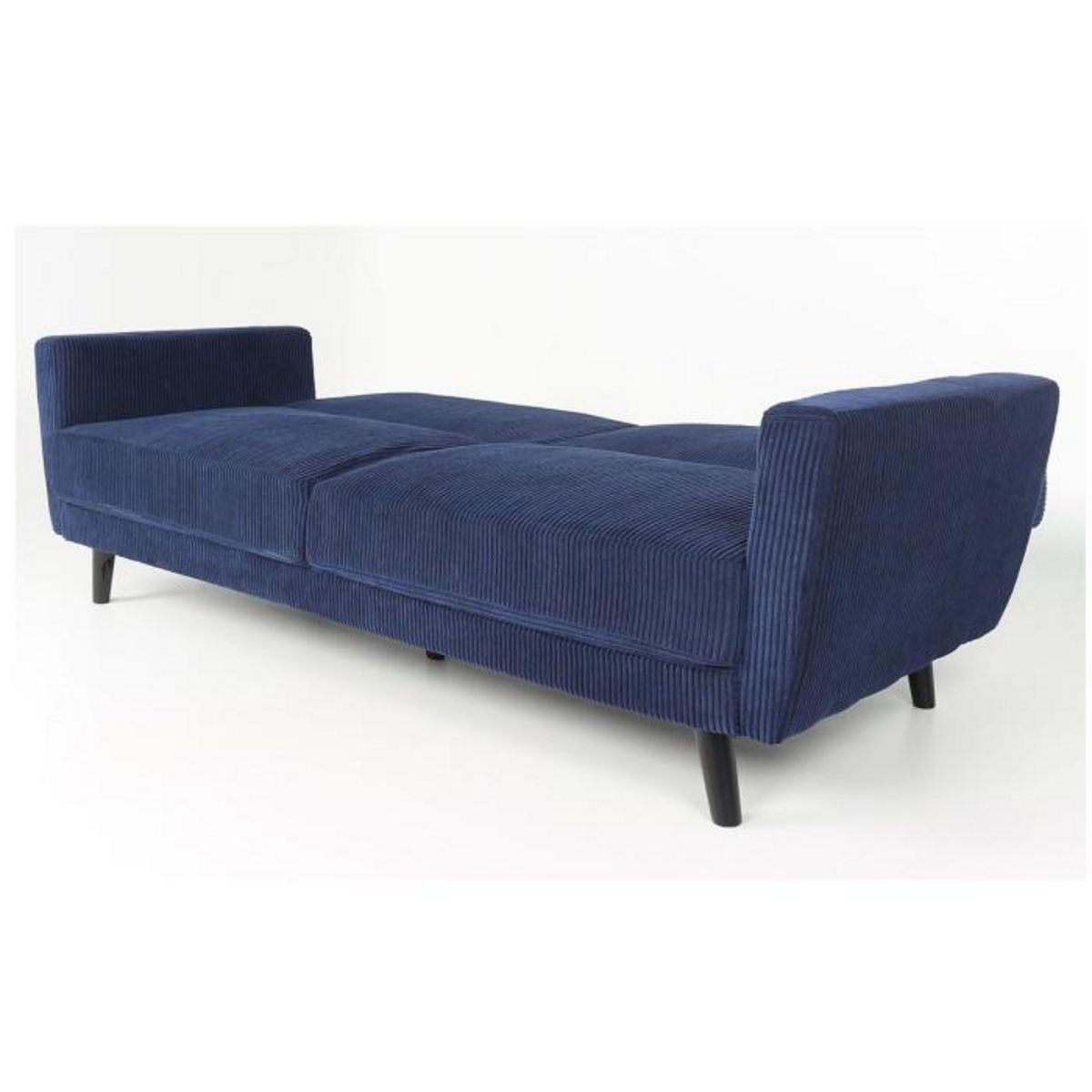 Paris Prix Canapé Convertible en Velours  Garry  220cm Bleu