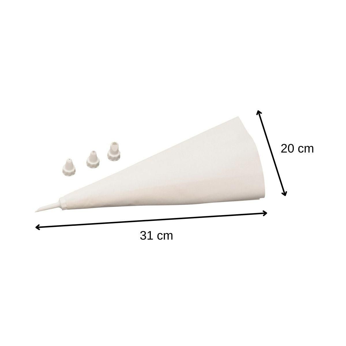 ZENKER Poche à douille réemployable et 4 embouts plastique 31 cm Zenker Smart Pastry