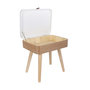 Voir la diapositive 3 : The Home Deco Factory Table de chevet vintage Elin - L. 40 x H. 54 cm - Blanc