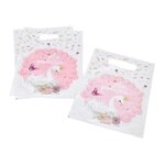 Paris Prix Lot de 6 Sacs à Bonbons  Cygne  23cm Blanc