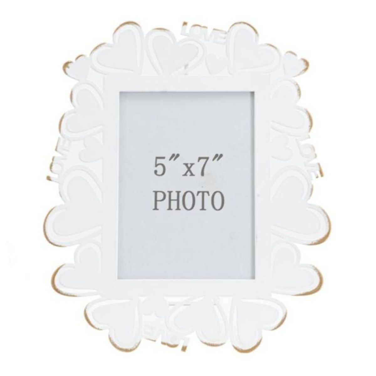 Paris Prix Cadre Photo Déco Cœur  Min  12x17cm Blanc