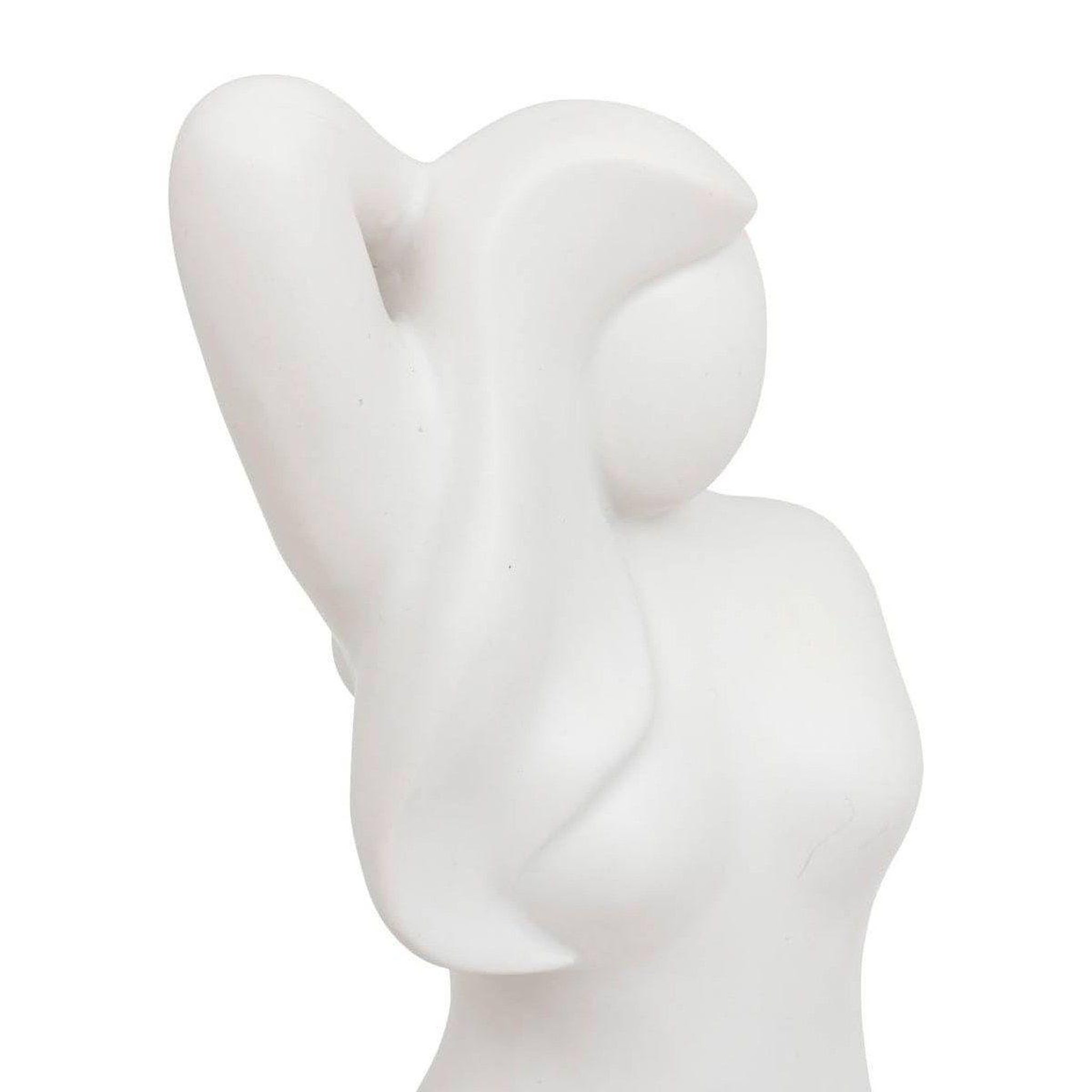 Voir la diapositive 2 : ATMOSPHERA Statuette femme en céramique  soleya  28cm blanc