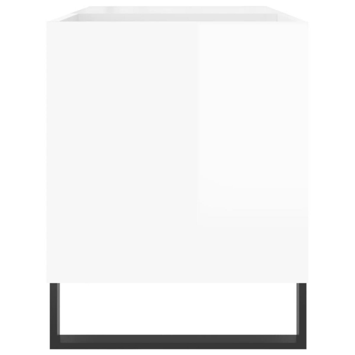 VIDAXL Armoire a disques blanc brillant 85x38x48 cm bois d'ingenierie