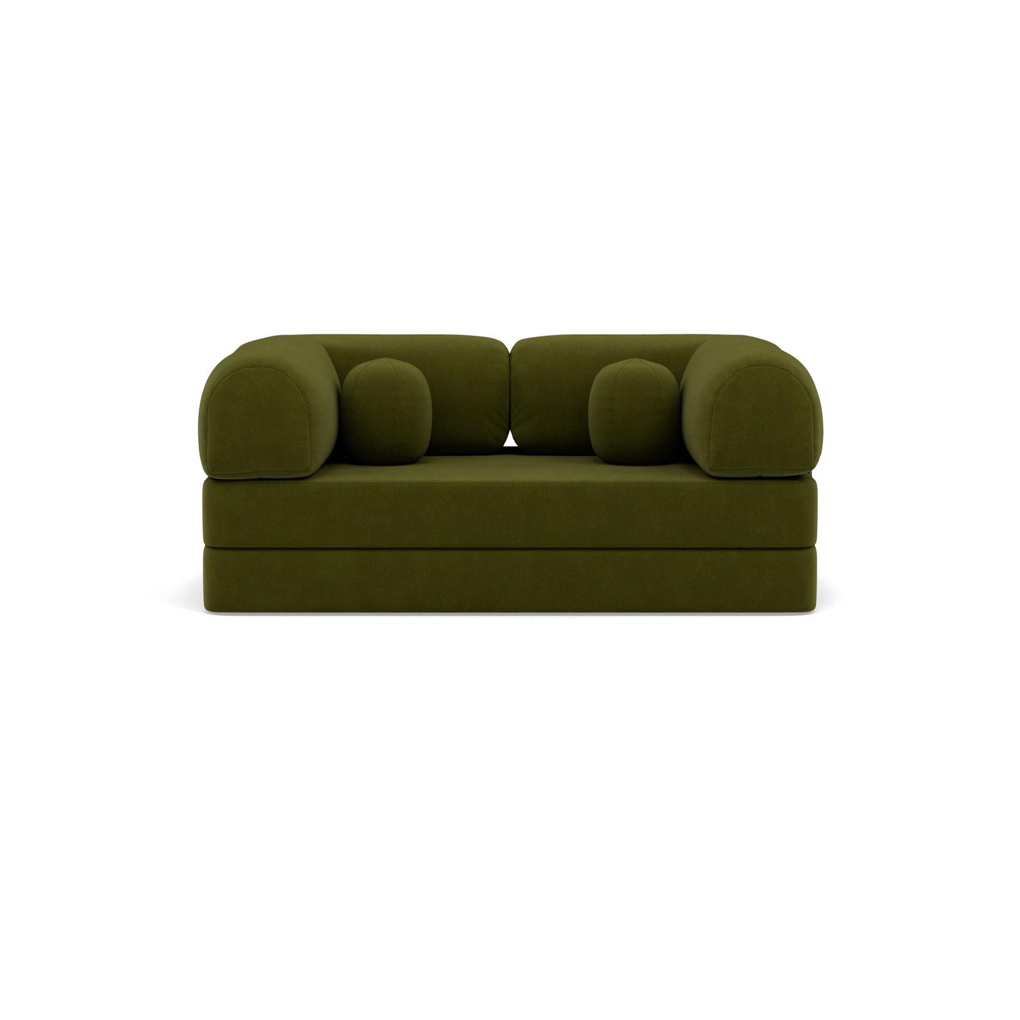 Voir la diapositive 1 : BEST MOBILIER Nebula - canapé 3 places convertible en velours texturé