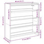 Voir la diapositive 6 : VIDAXL Etagere a chaussures noir 80x25x81 cm bois d'ingenierie