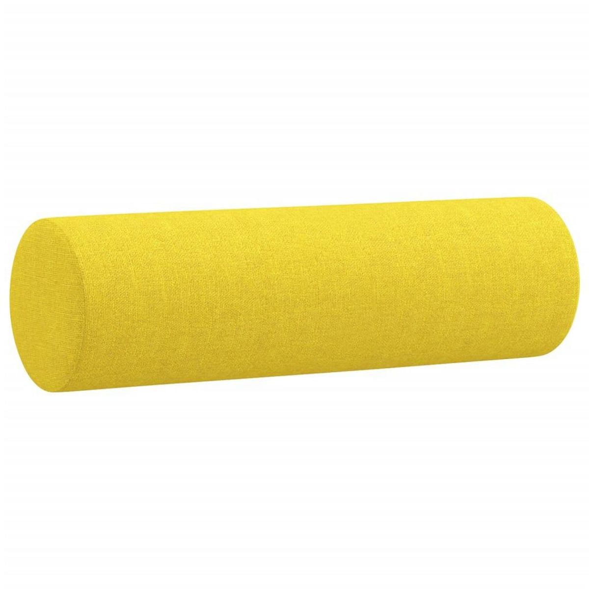 VIDAXL Coussins decoratifs lot de 2 Jaune clair Ø15x50 cm Tissu