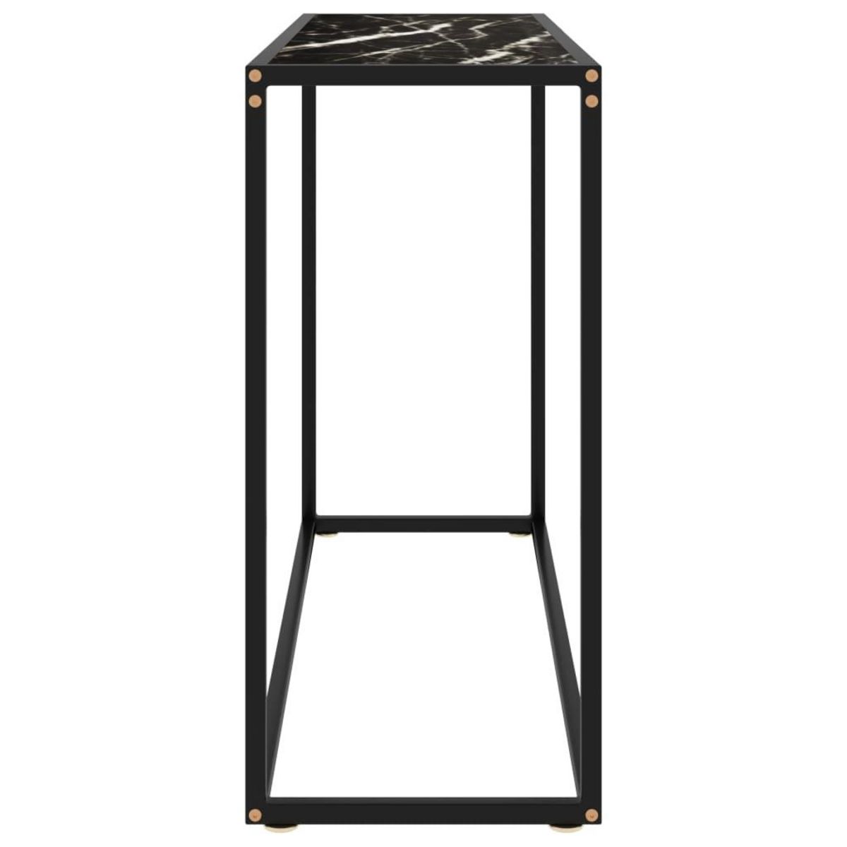 VIDAXL Table console Noir 100x35x75 cm Verre trempe