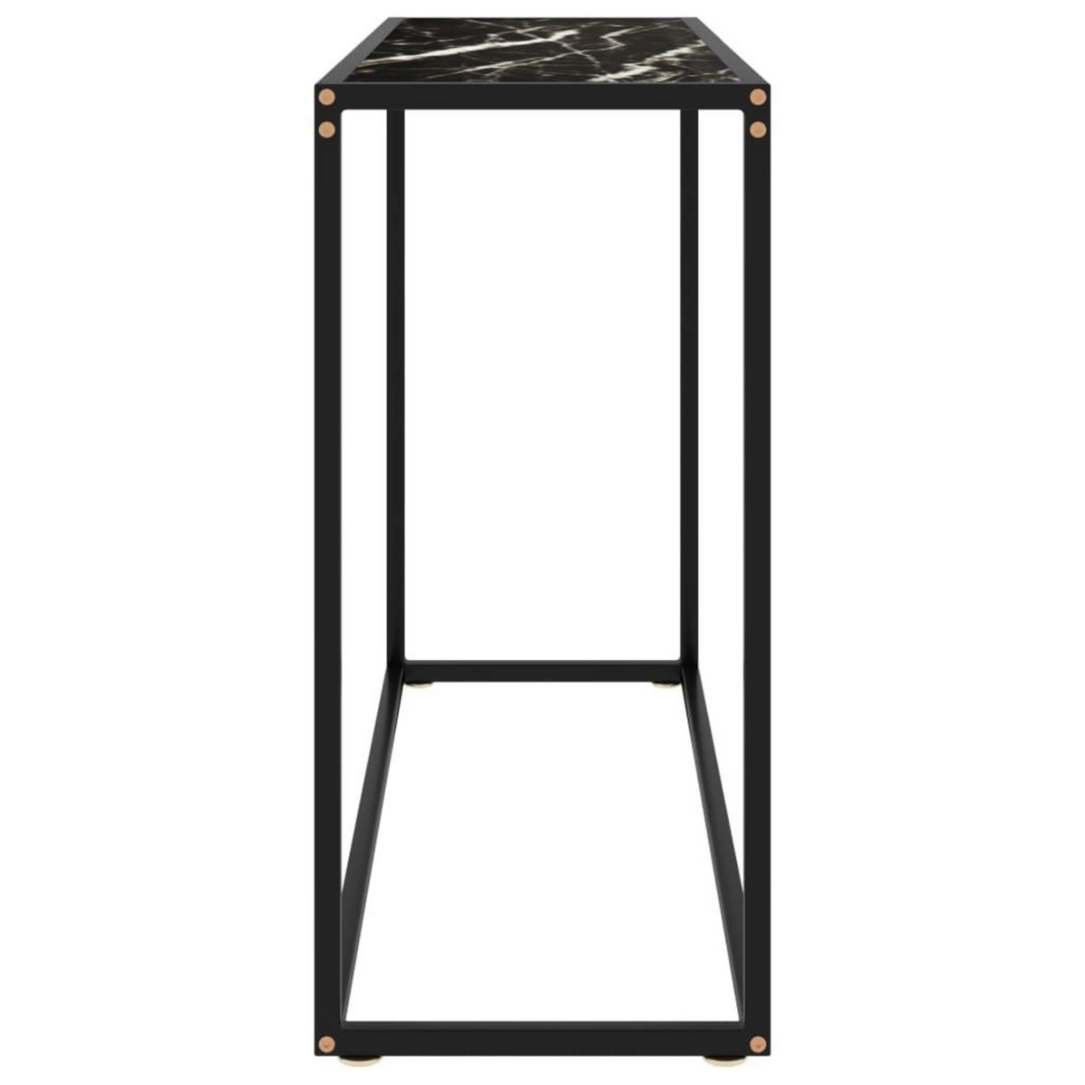 VIDAXL Table console Noir 100x35x75 cm Verre trempe