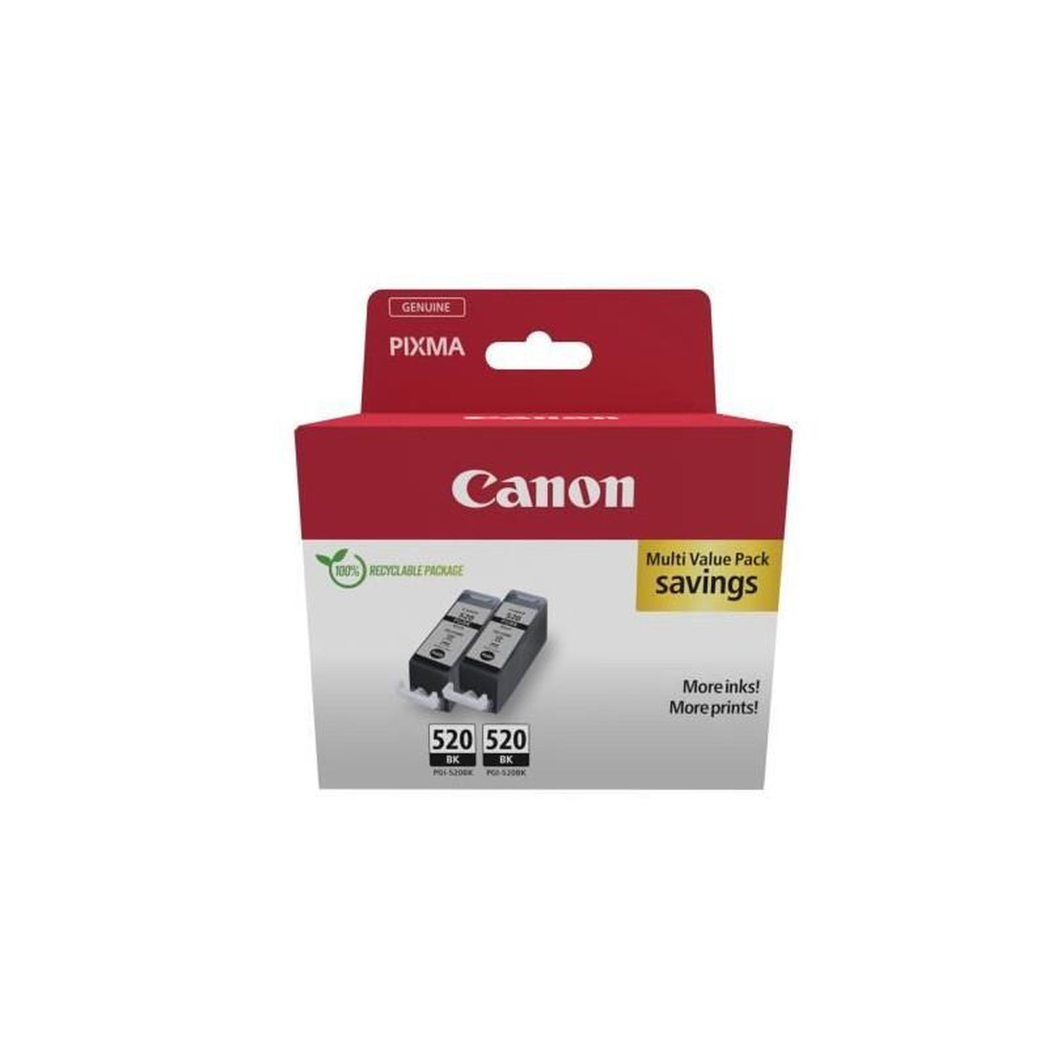 Canon Pack de 2 cartouches d'encre noir - CANON - PGI-520