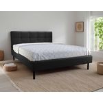 BEST MOBILIER Magritte - lit - 160x200 - sommier inclus - en simili. Coloris disponibles : Gris