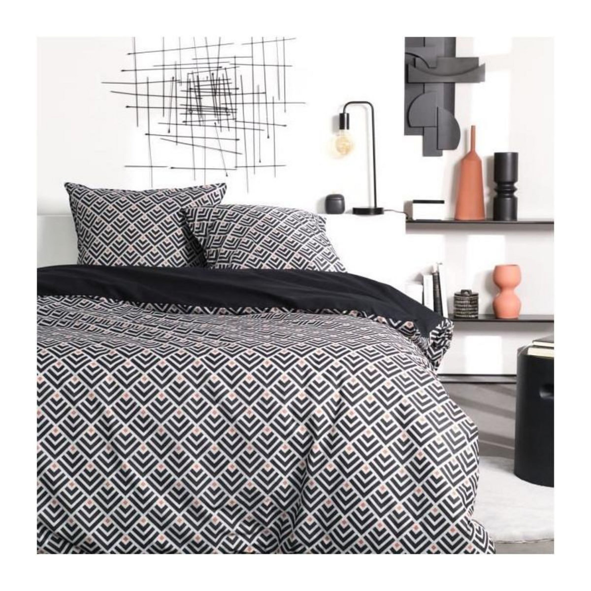 Today PARURE DE LIT TODAY - HOUSSE DE COUETTE 220X240 + 2 TAIES D OREILLER 63X63 - 100% COTON 57 fils - SUNSHINE 14.39