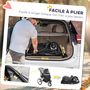 Voir la diapositive 6 : PAWHUT Poussette jogger pour chien pliable en un clic - panier de rangement, coussin lavable, attache, auvent réglable - gris