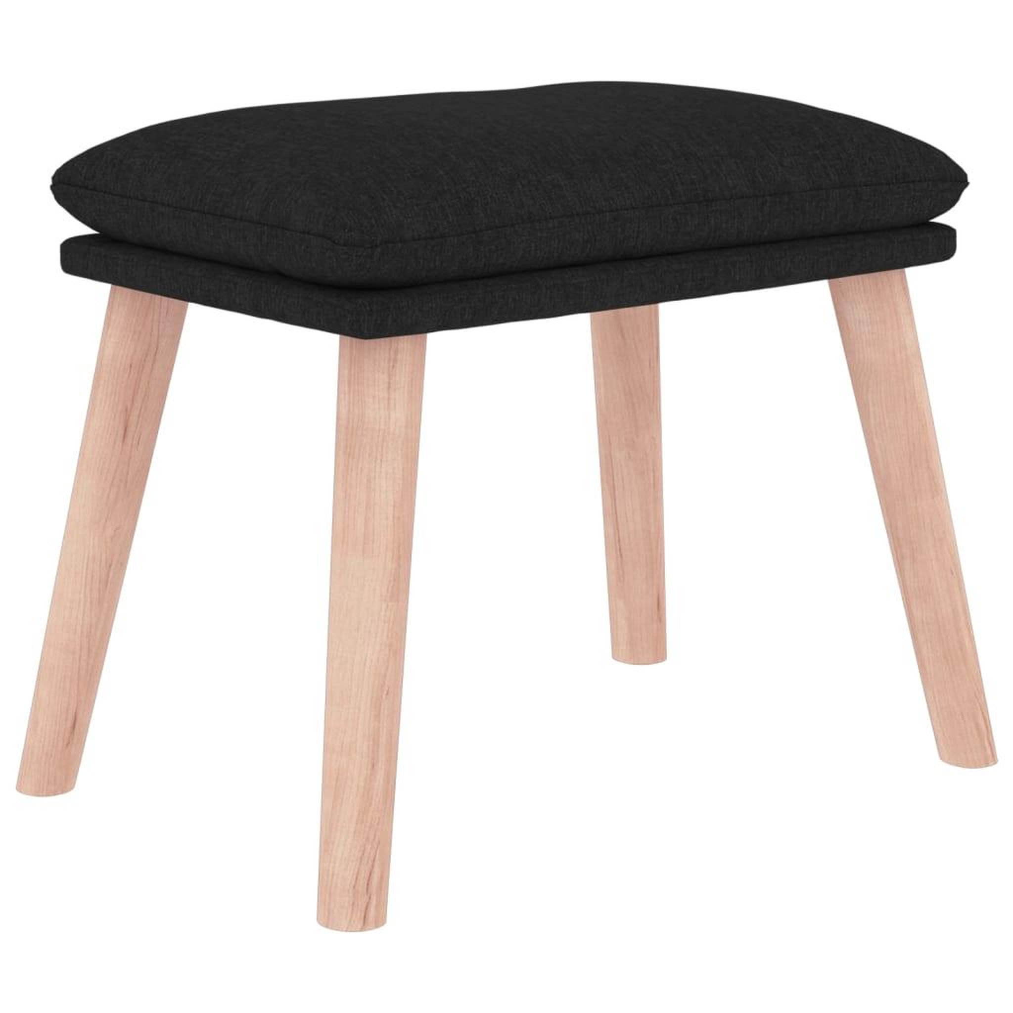 Voir la diapositive 5 : VIDAXL Chaise a bascule avec repose-pied noir tissu