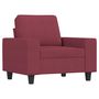 Voir la diapositive 3 : VIDAXL Ensemble de canapes 3 pcs rouge bordeaux tissu