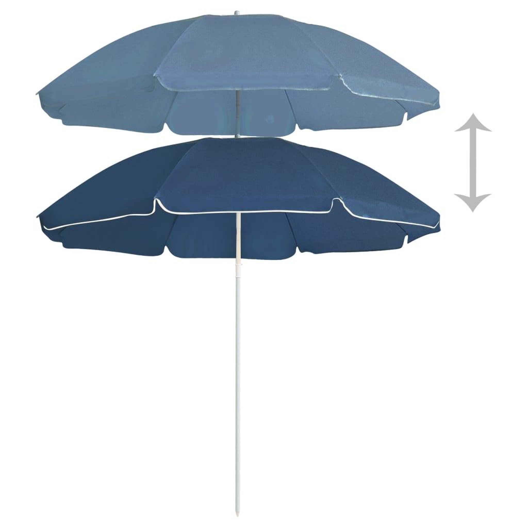 Voir la diapositive 2 : VIDAXL Parasol de jardin avec mat en acier bleu 180 cm