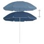 Voir la diapositive 2 : VIDAXL Parasol de jardin avec mat en acier bleu 180 cm