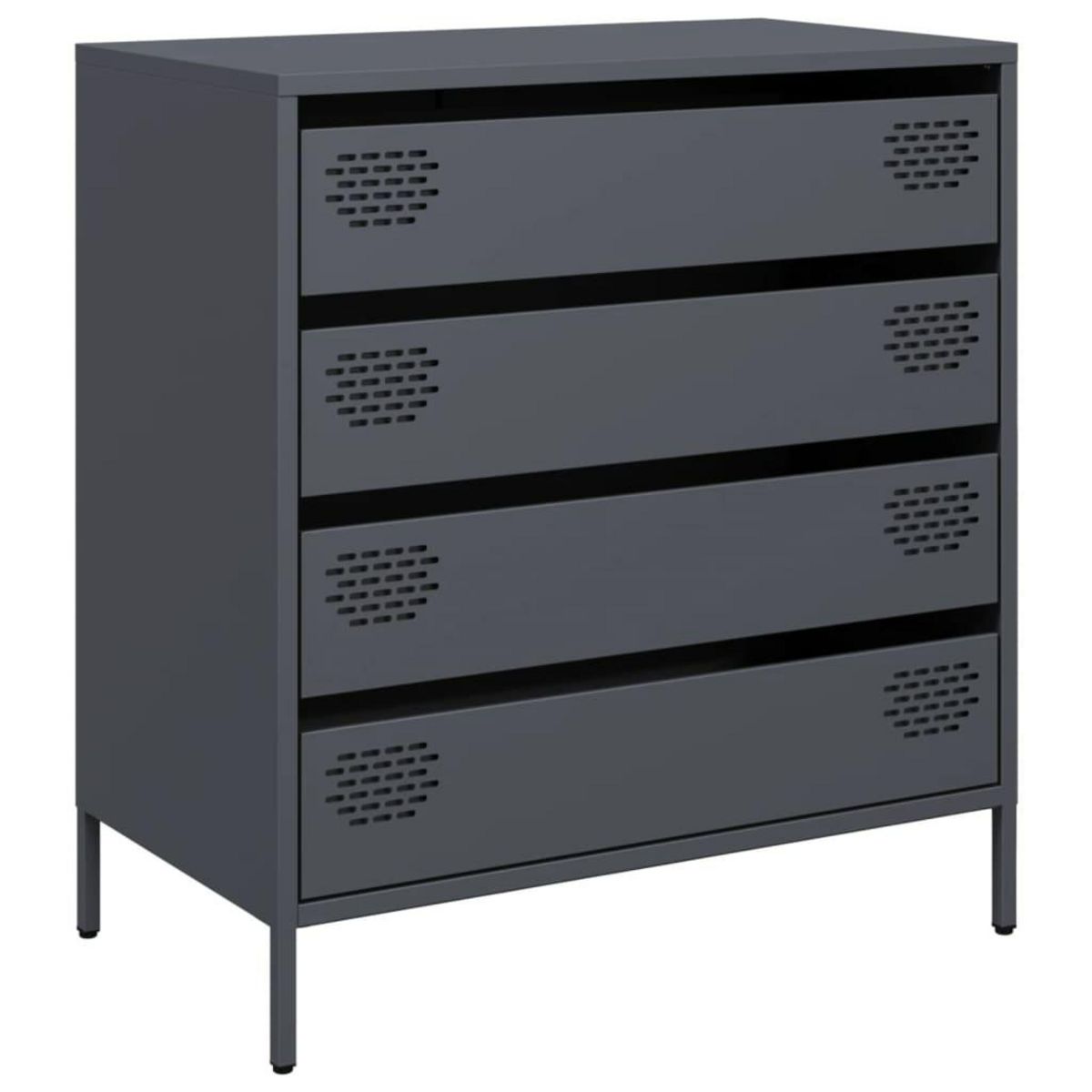 VIDAXL Buffet anthracite 68x39x73,5 cm acier lamine a froid
