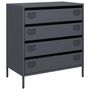 Voir la diapositive 2 : VIDAXL Buffet anthracite 68x39x73,5 cm acier lamine a froid