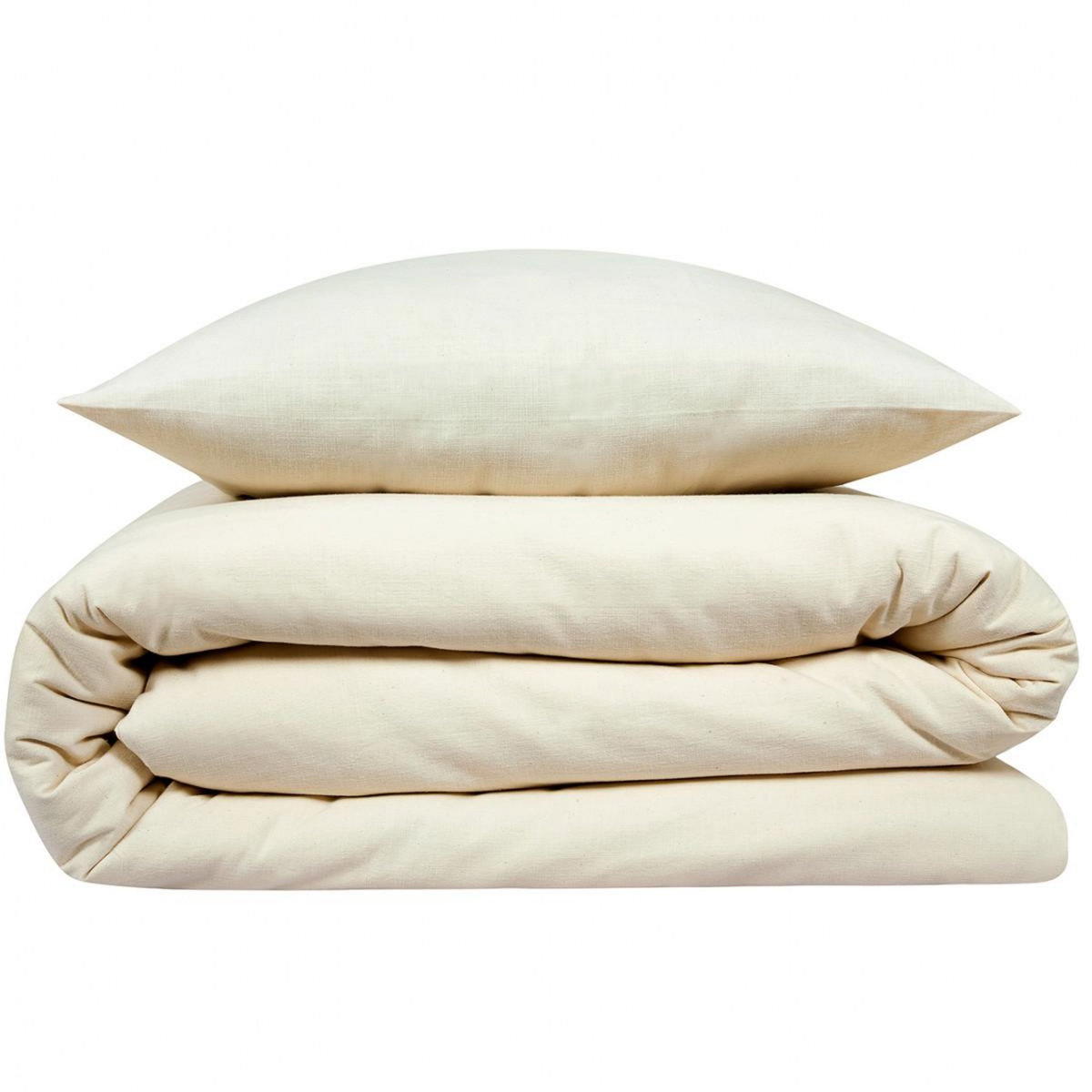 FUTURE HOME Parure de lit 2 personnes unie effet lin
