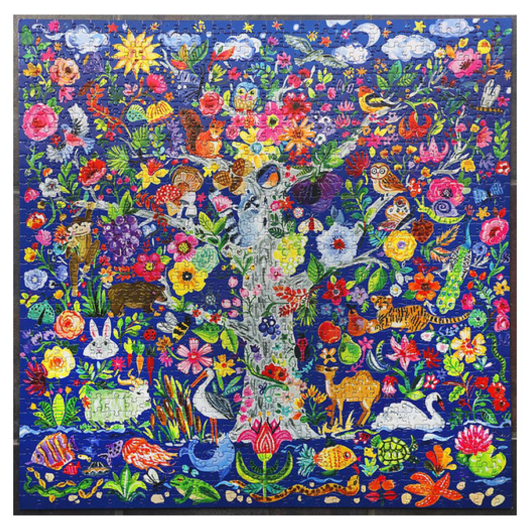 Voir la diapositive 2 : Eeboo Puzzle 1000 pièces Art Tree of Life Puzzle en cubes