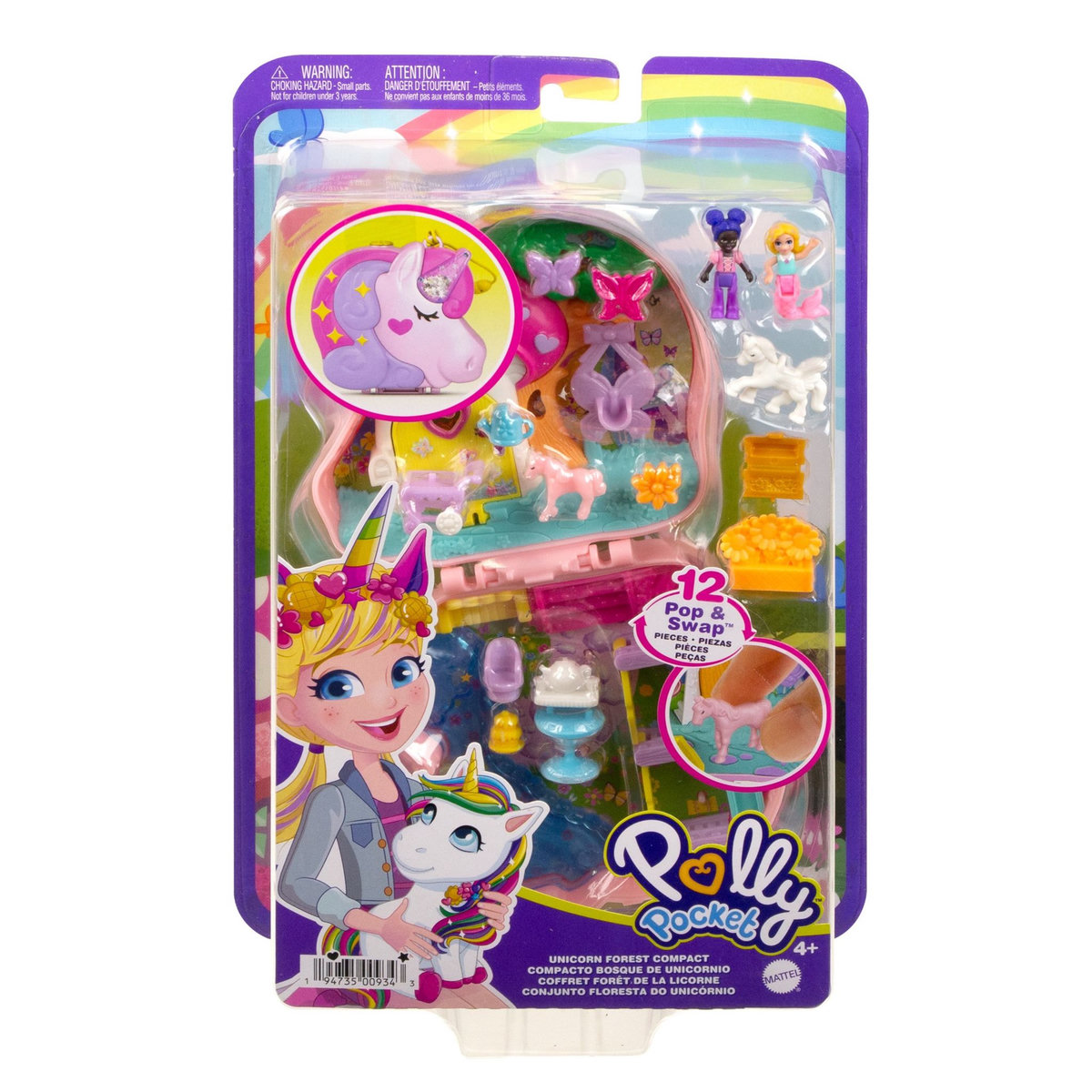 POLLY POCKET Mini poupée Polly Pocket - Coffret foret des licornes 