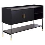 ATMOSPHERA Buffet 2 portes et 2 niches Teddy - Noir