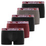 Voir la diapositive 1 : UMBRO Lot de 5 Boxers coton homme Uni