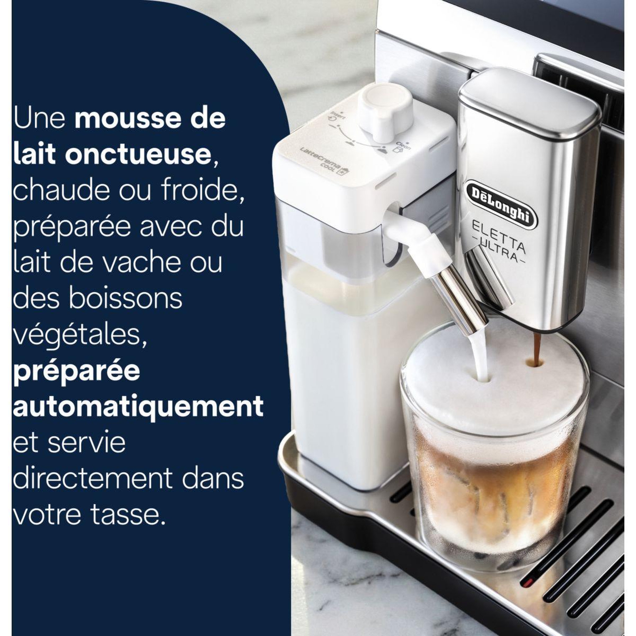 Voir la diapositive 4 : DELONGHI Expresso broyeur eletta ultra ecam470.85.mb technologie silent