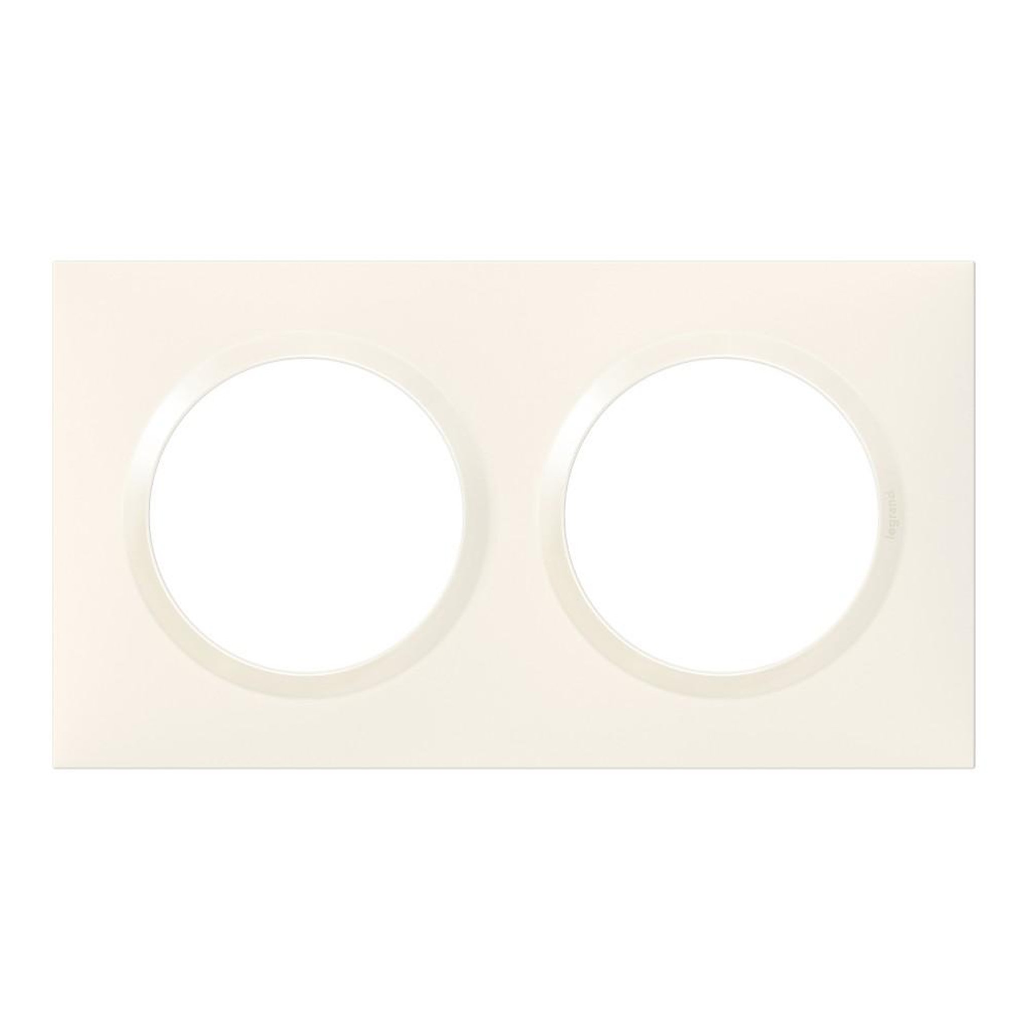 Legrand Plaque double Dooxie, LEGRAND, blanc