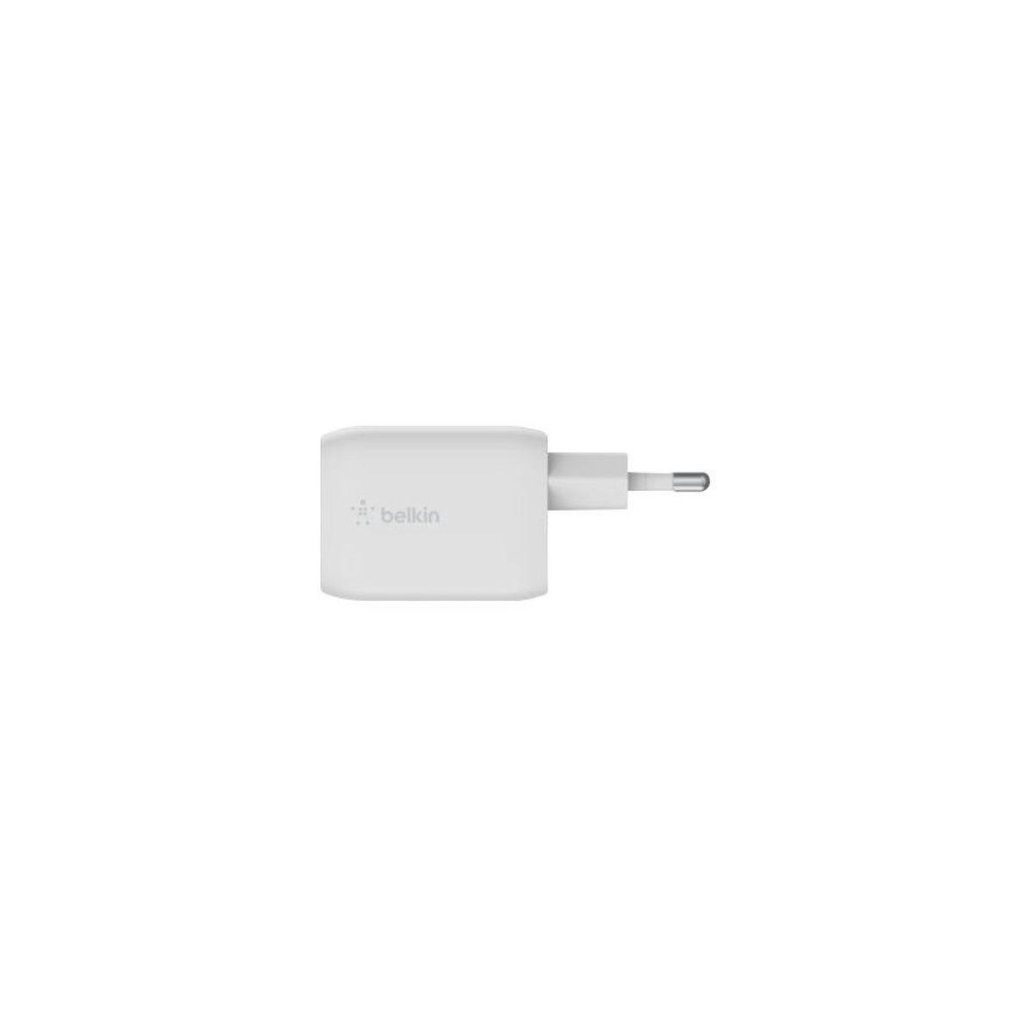 Voir la diapositive 2 : Belkin Chargeur USB C x2 65W GaN PPS Blanc