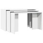 Voir la diapositive 2 : VIDAXL Tables gigognes 3 pcs blanc bois d'ingenierie