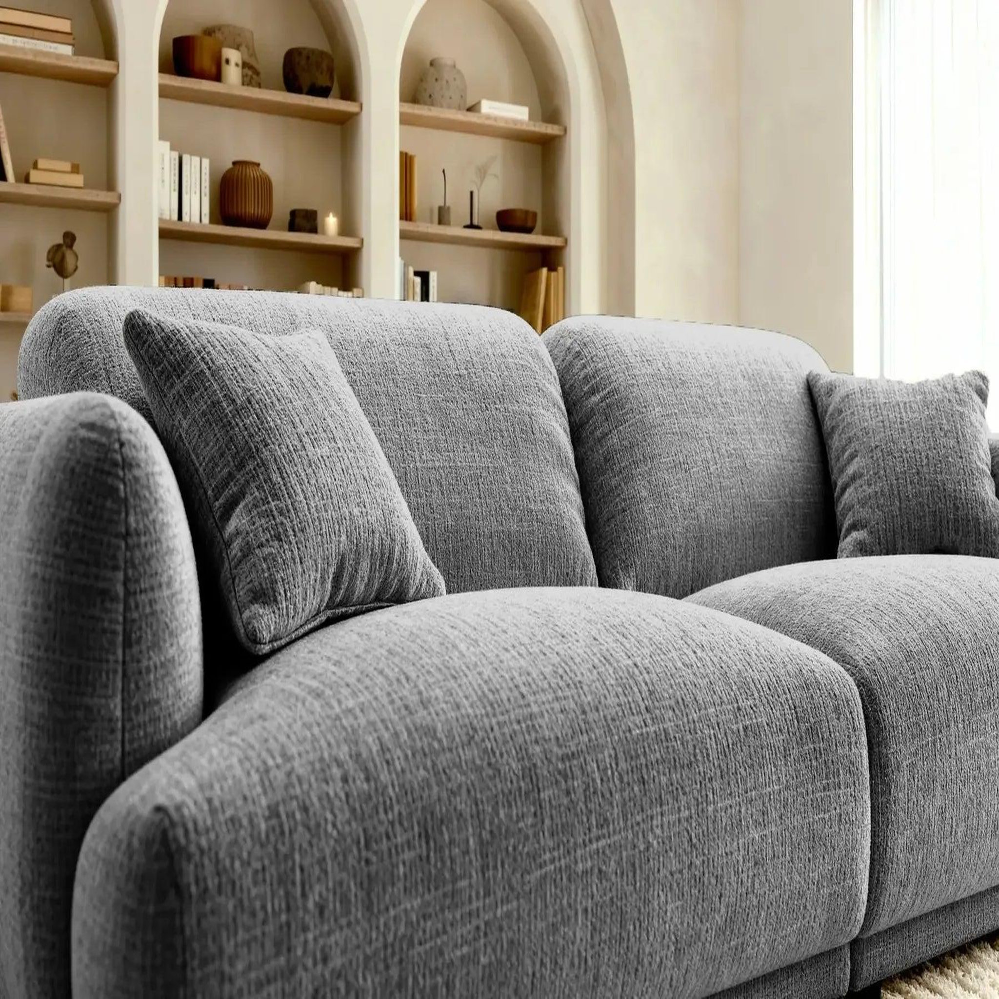 Voir la diapositive 4 : CASANOVA PARIS Rosalie - canapé droit tissu chenille 2 places