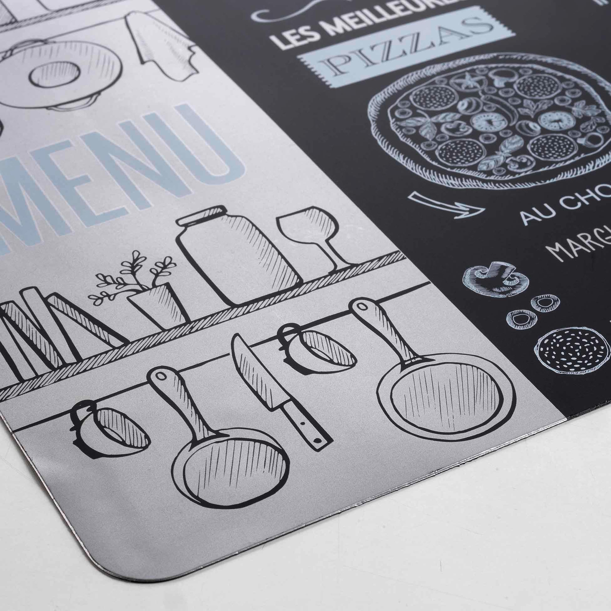 Voir la diapositive 2 : Eden Set de table Menu de brasserie Argent