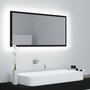 Voir la diapositive 1 : VIDAXL Miroir a LED de salle de bain Noir 90x8,5x37 cm Acrylique