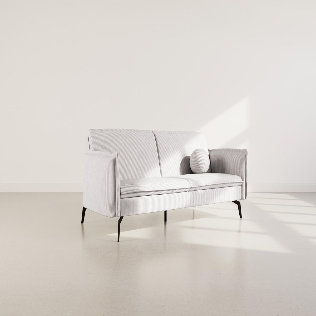 BEST MOBILIER Lexie - canapé convertible clic-clac 2 places en velours côtelé