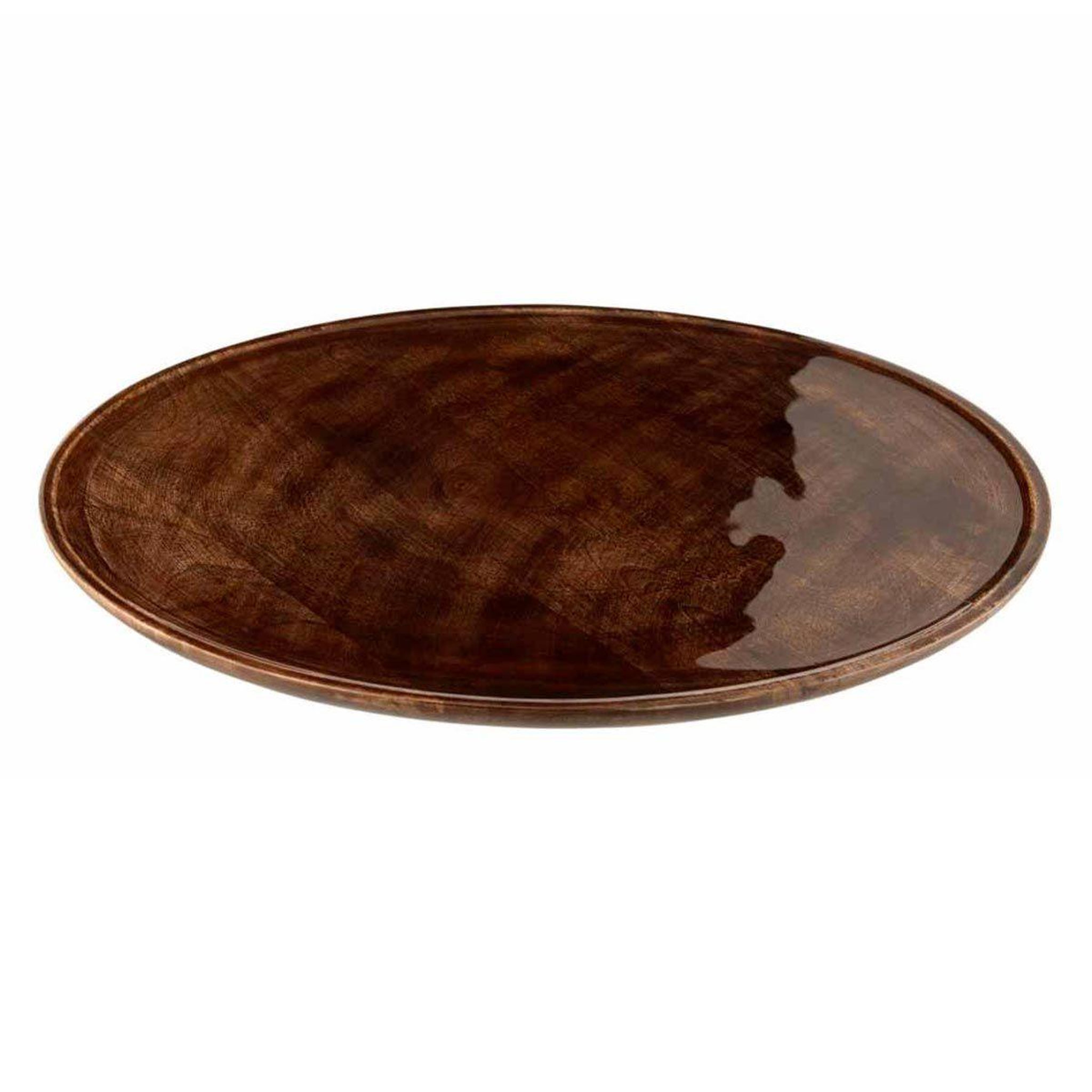 Voir la diapositive 1 : J-LINE Plat de Présentation Tournant  Pyra  56cm Marron
