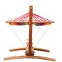 Voir la diapositive 4 : HOMCOM Hamac de jardin avec support en bois hamac sur pied 1 personne charge max. 120 Kg