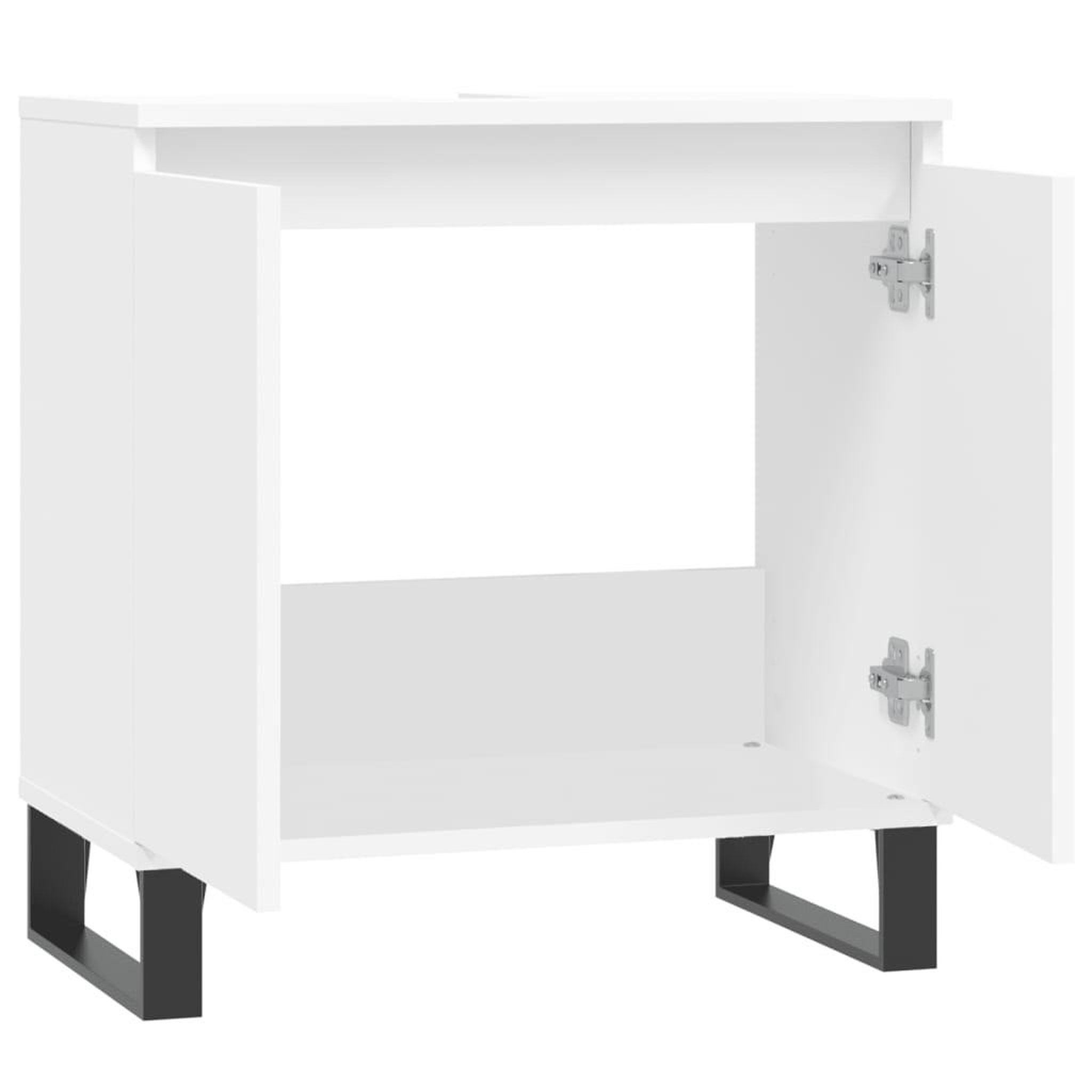Voir la diapositive 5 : VIDAXL Armoire de salle de bain blanc 58x33x60 cm bois d'ingenierie