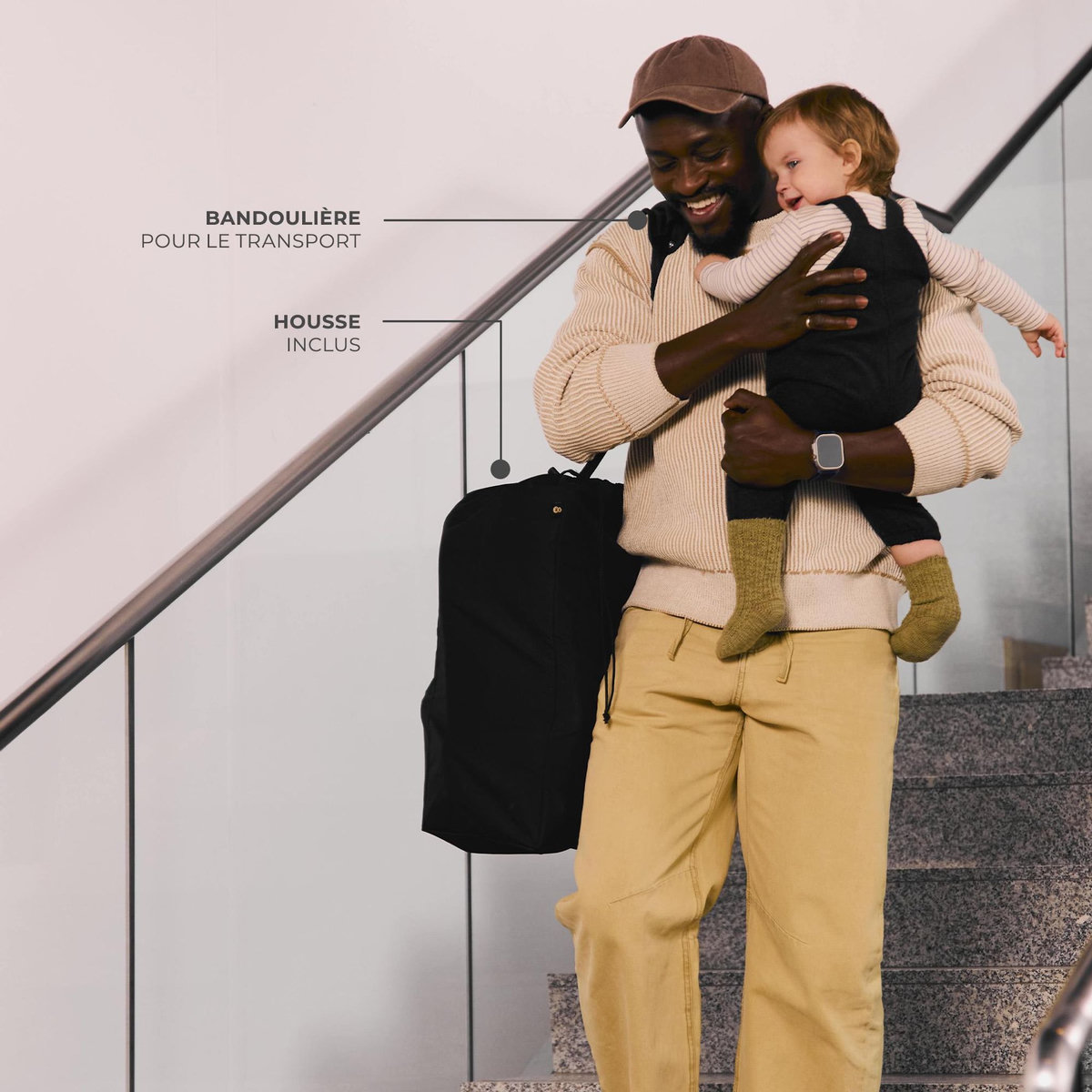 KINDERKRAFT Poussette compacte et facile à plier pour voyages et déplacements